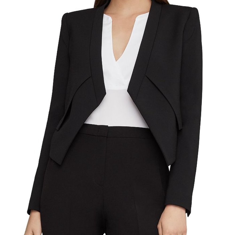 BCBG MaxAzria Black Asymmetric Blazer Size XXS